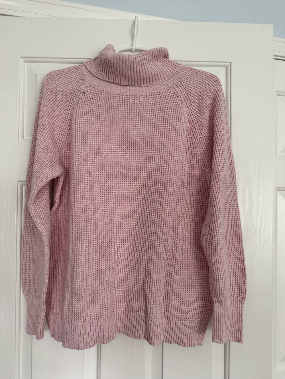 JCrew size medium 100% cotton Knit Pink Turtleneck Sweater for Women